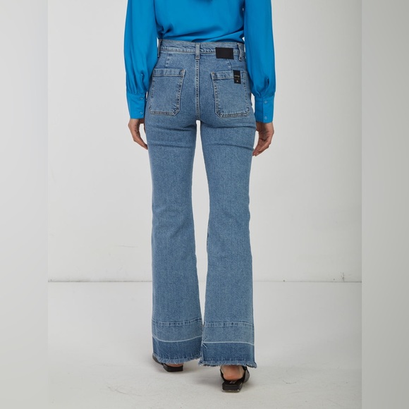 OTTOD'AME Flared Sailor Jeans Blue Size 28 - Picture 2 of 16